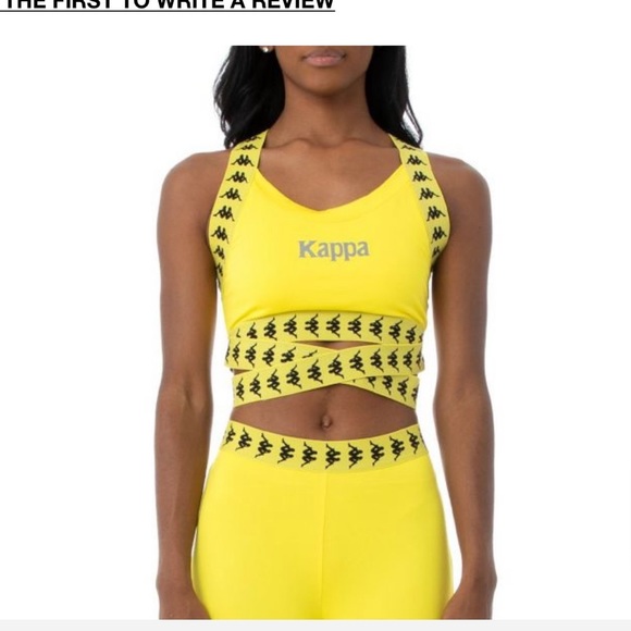 Kappa Other - Kappa strappy yellow and black sports bra
